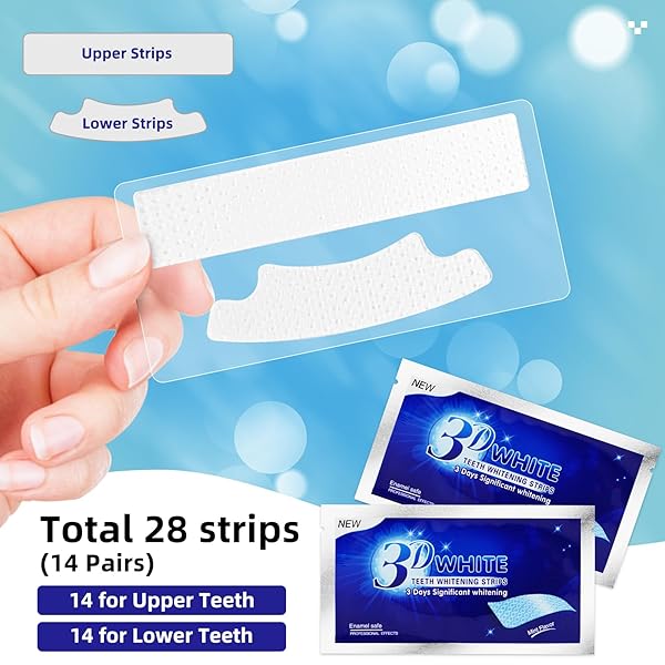 RAZOKO TEETH WHITENING STRIP, WHITENING STRIPS FOR SENSITIVE TEETH, PROFESSIONAL AND SAFE TEETH WHITENING KIT 28 STRIPS (14 COUNT PACK) COCONUT