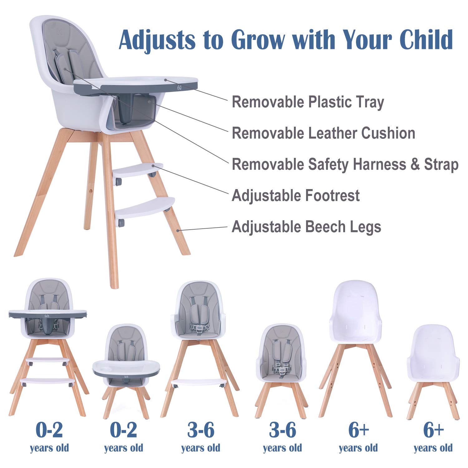 high chair with removable tray