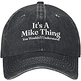 GYISVQPT It's A Mike Thing You Wouldn't Understand Funny Baseball Hat for Man Gray Sports Hats