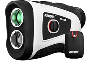 Golf Rangefinder JIEHOME X3 Rangefinder with Slope, Flagpole Locking & Vibration, 660/1100YDS Laser Rangefinder for Golfing/Hunting, Rechargeable Distance Measuring Range Finder, Built-in Magnetic