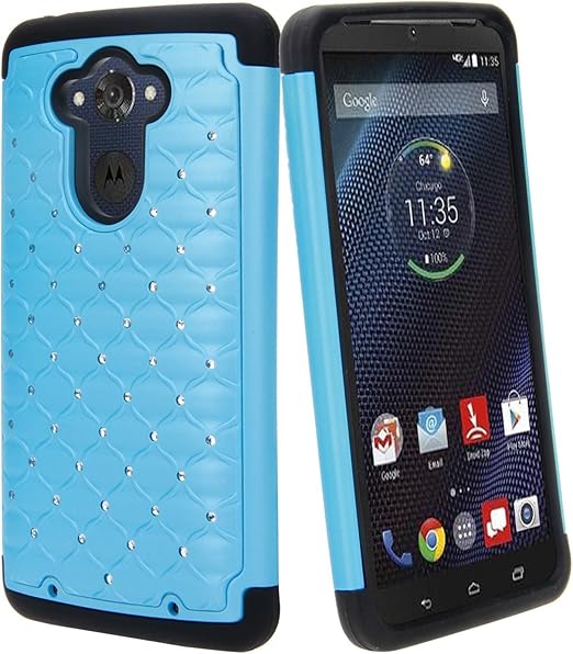 Motorola Droid Turbo Case, Moto Droid Turbo Studded Rhinestone Crystal