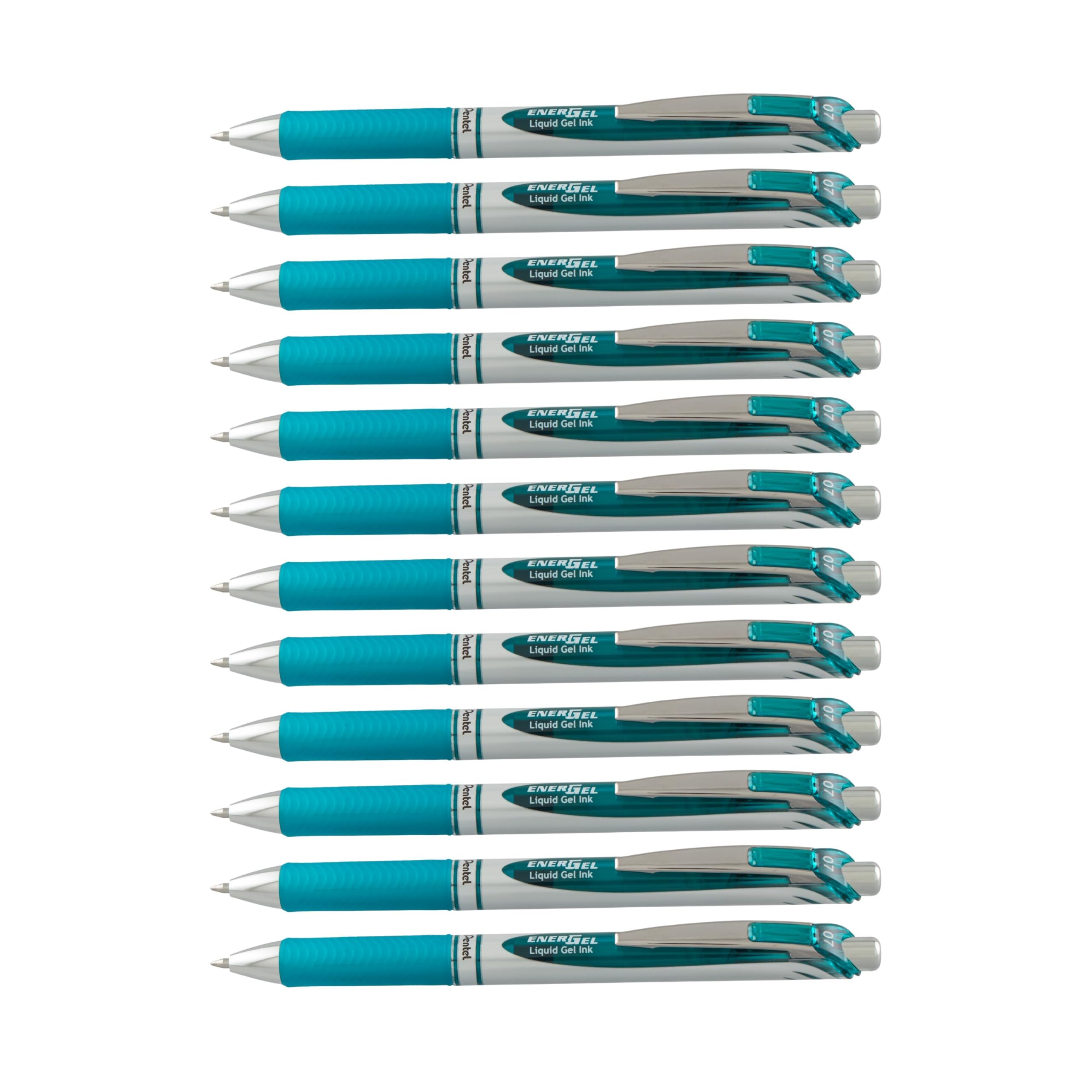 EnerGel XM Retractable Turquoise Ink Rollerball Pen (Pack of 12)