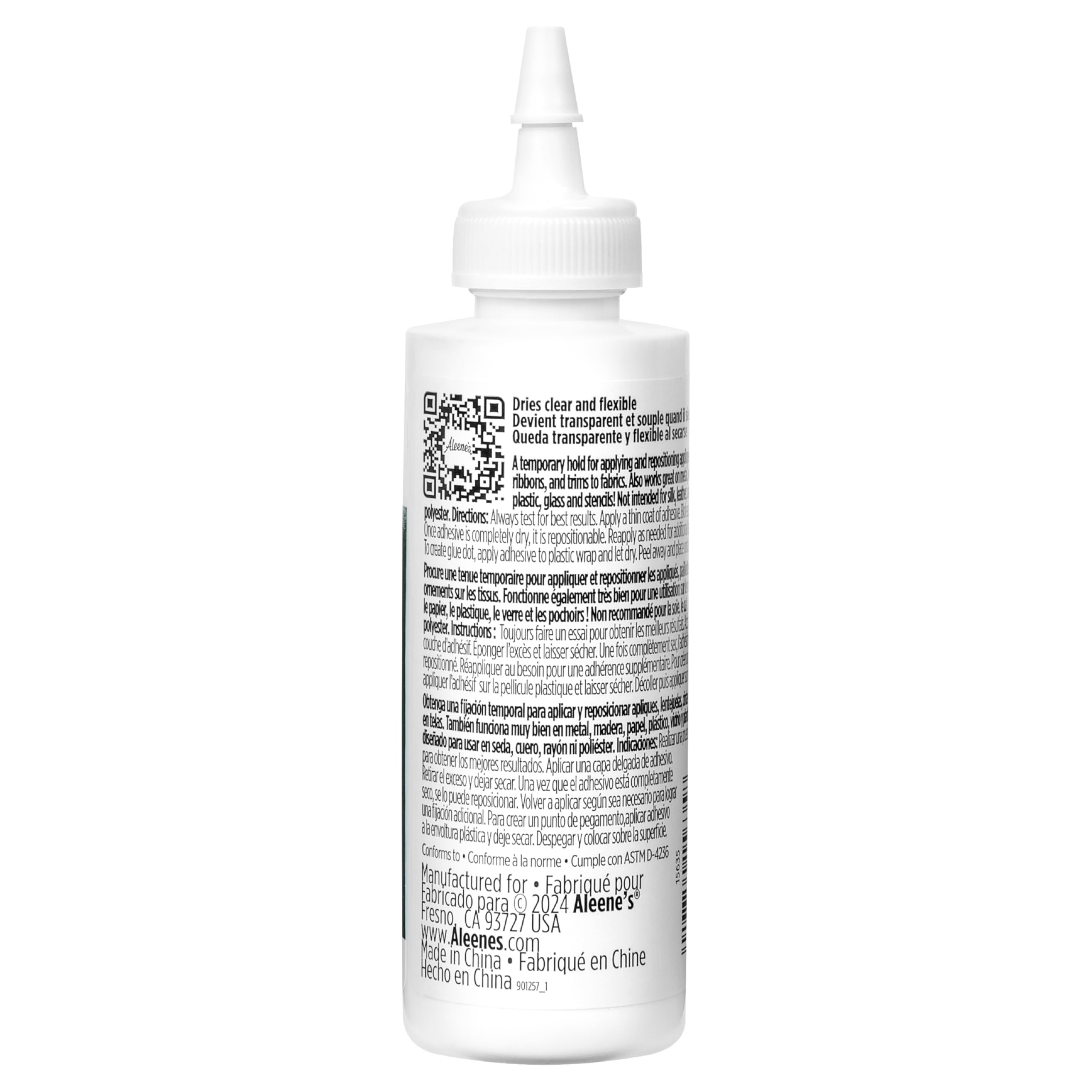 Aleene's Tack-It Over & Over Liquid Glue 4 fl oz, Repositionable and Removable Adhesive, Clear