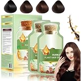 QUAAM Bubble Plant Hair Dye,New Botanical Bubble Hair Dye Hair Dye Shampoo for Women Men 30ml 10Packs/Box (Black Tea)