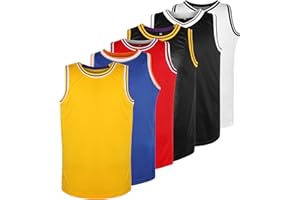 MESOSPERO Blank Basketball Jersey 90S Hip Hop Clothing for Party,Mens Plain Mesh Athletic Practice Sports Shirts S-3XL