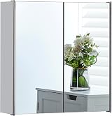 Bath Vida Tiano Double Mirror Cabinet Wall Mounted Stainless Steel Storage view 7