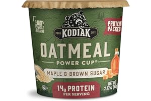 Kodiak Cakes Instant Protein Maple & Brown Sugar Oatmeal in a Cup, 2.12oz (Pack of 12)