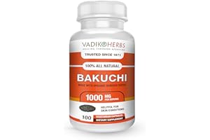 Vadik Herbs Certified Organic Bakuchi (Psoralea corylifolia) Powder 100 Vegicaps | Helps to maintain Bone Health
