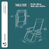 VOUNOT Set of 2 Zero Gravity Sun Loungers with Cup Holder Grey view 4