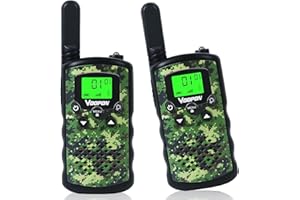 VOOPON Walkie Talkies for Kids Camouflage Toys 2 Way Radios 22 Channels Long Range Gifts for Boys and Girls Age 4 to 12 5 6 7 8 9 Years Old for Army Outdoor Camping Games Soldier Birthday Presents