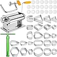 Polymer Clay Roller Set - Clay Press Machine with Clay Extruder Tool Kit, Clay Earring Cutters Set Stainless Steel Non-Stick Polymer Clay Tools and Supplies for Art Craft Modeling Clay Fondant