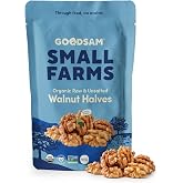 GoodSAM Small Farms - Organic Raw Walnut Halves &amp; Pieces - 8oz Pouch - Single Origin - Sourced from Regenerative Farms