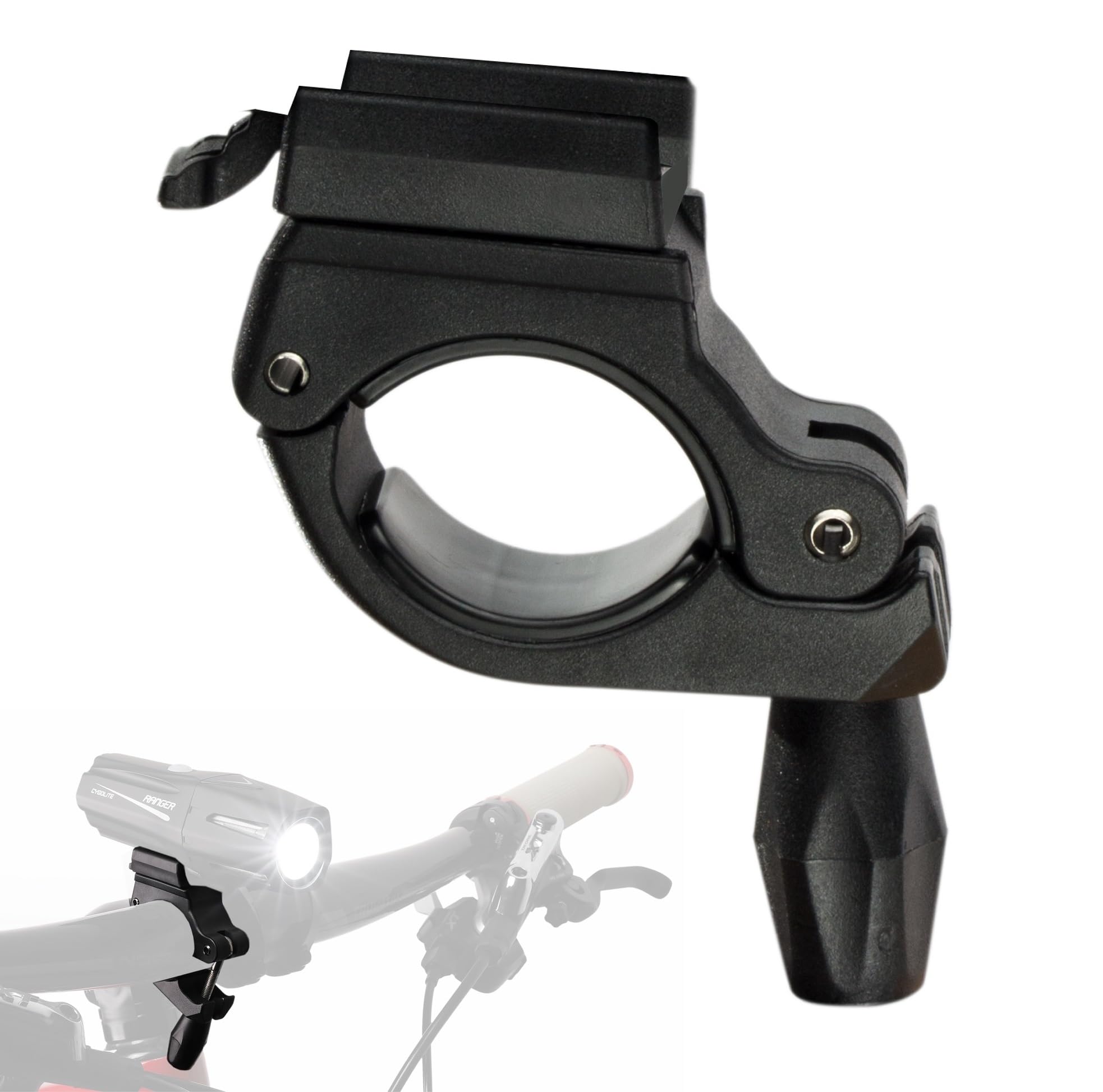 Photo 1 of Cygolite 22 to 32mm Handlebar Mount For All Ranger, Metro, and Streak Series Bicycle Lights – Designed For 22 to 32mm Diameter Bicycle Handlebars – Genuine Cygolite Mount