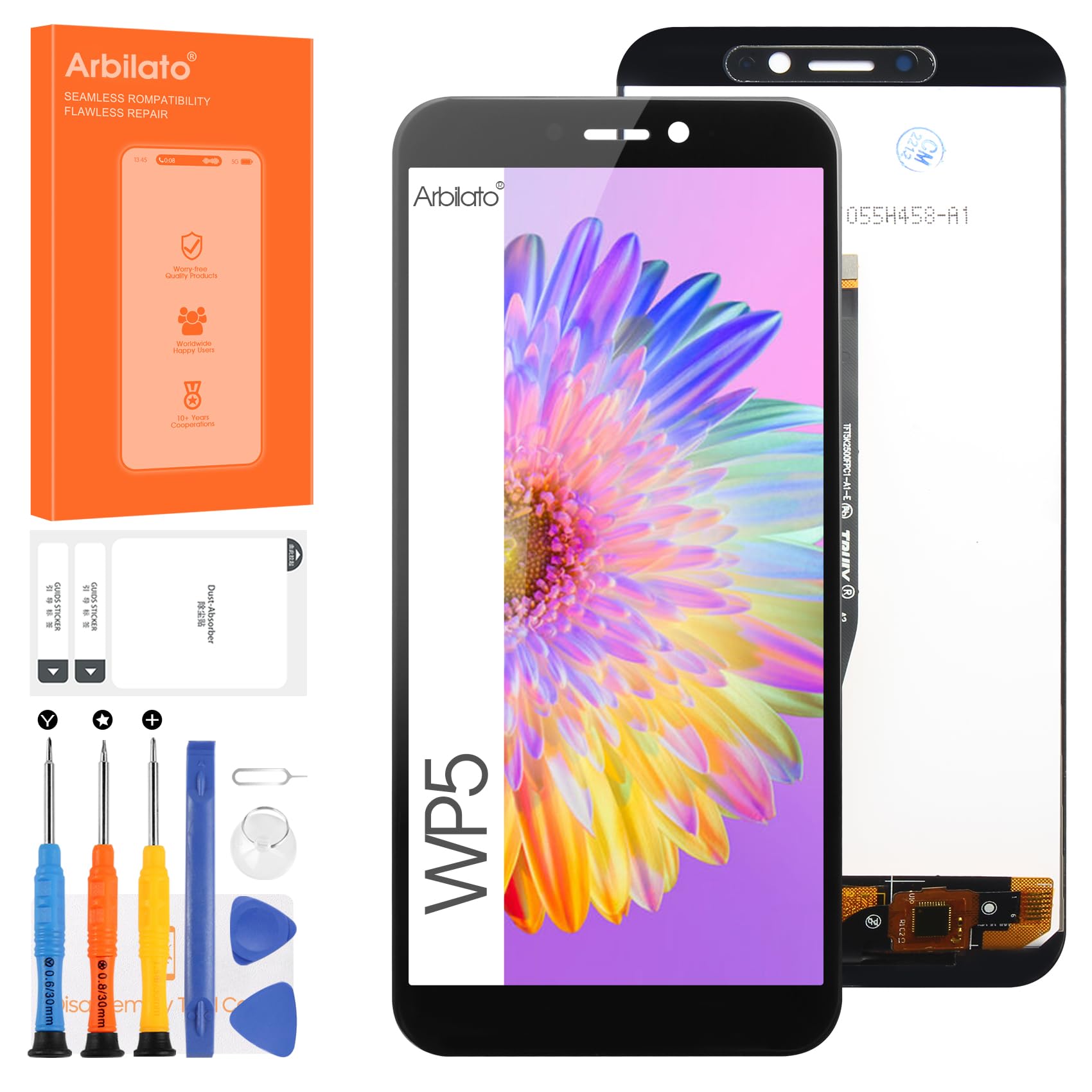 Screen for Oukitel WP5 Screen Replacement for Oukitel WP5 Pro LCD Screen Touch Display Digitizer Assembly Repair Parts（Black）