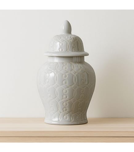 Amazon.com: AA Importing 59766 Blue And White Round Ceramic Jar