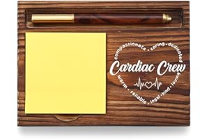YODOCAMP Cardiac Nurse Gifts Sticky Note Holder, Cardiology Cardiac Sonographer Doctor Appreciation Gifts, Cardiac Nurse Thank You Gifts, Cvicu ICU Nurse Week Gifts Desk Self-Stick Note Pad Holders TZP38
