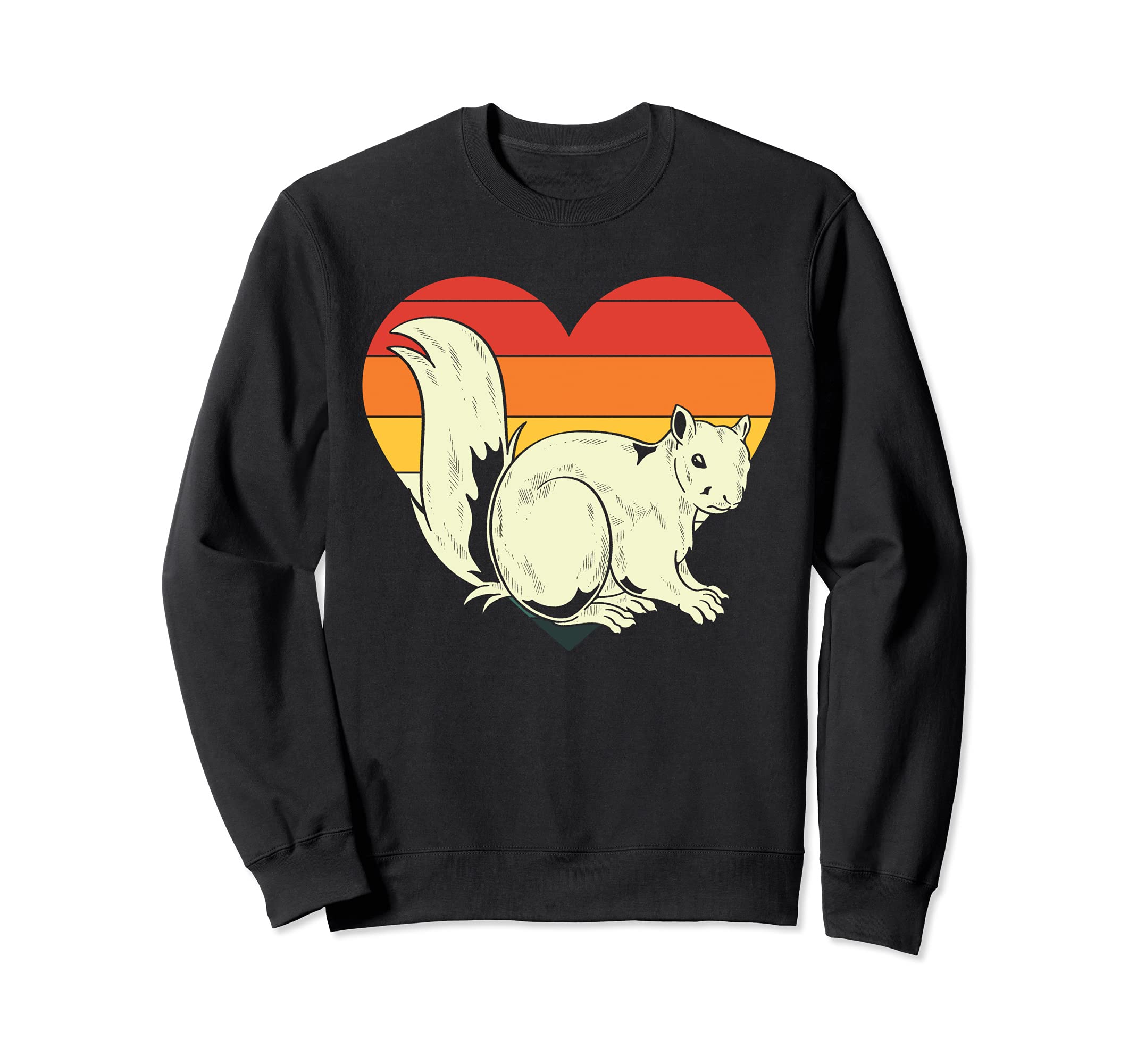 Wildlife Nature Forest Animal Lover Retro Heart Squirrel Sweatshirt
