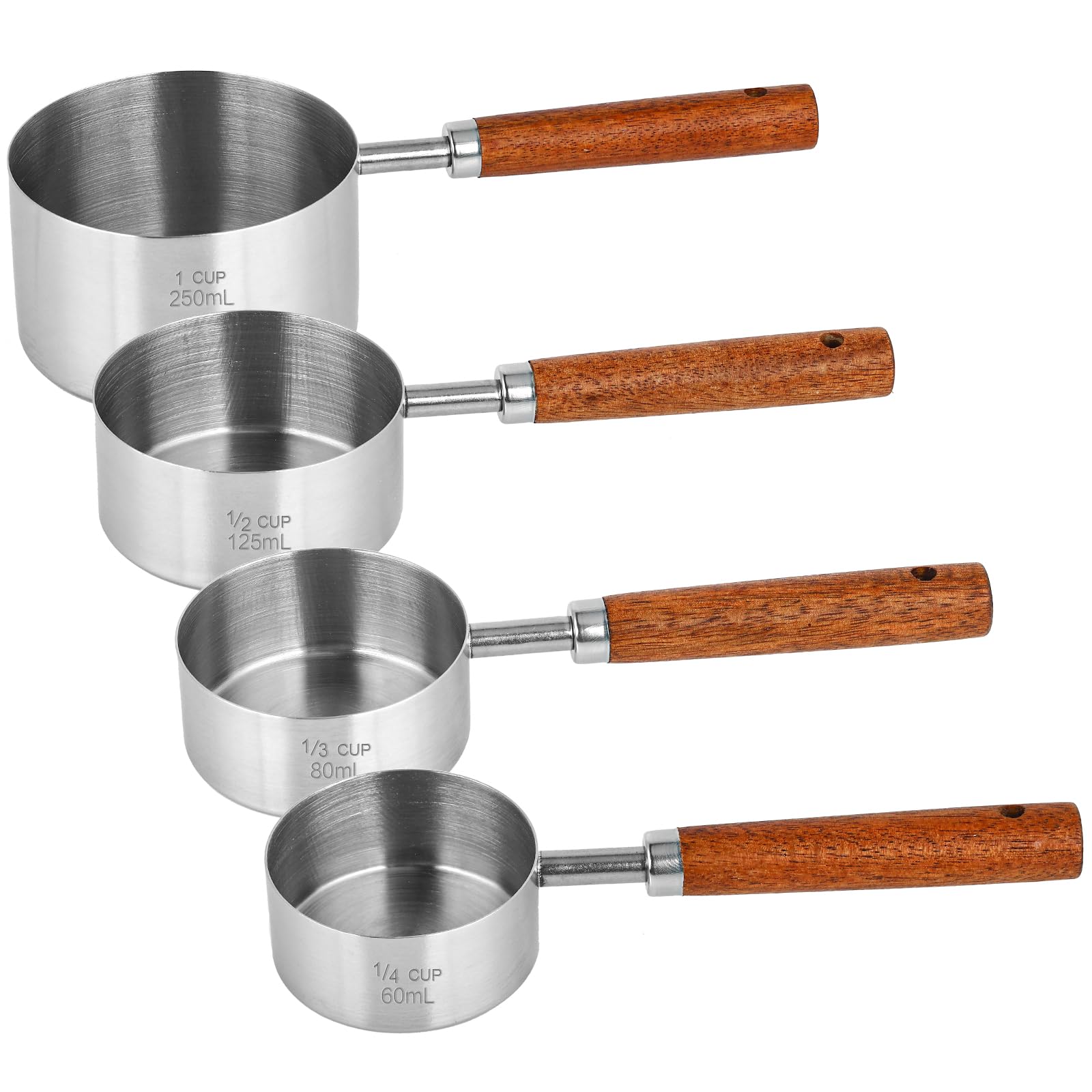 Photo 1 of 4 Pcs Dog Food Scoop Measuring-Cup, 1 Cup, 1/2 Cup, 1/3 Cup, 1/4 Cup, Stainless Steel Pet Food Scoops, Cat Food Measuring Cup