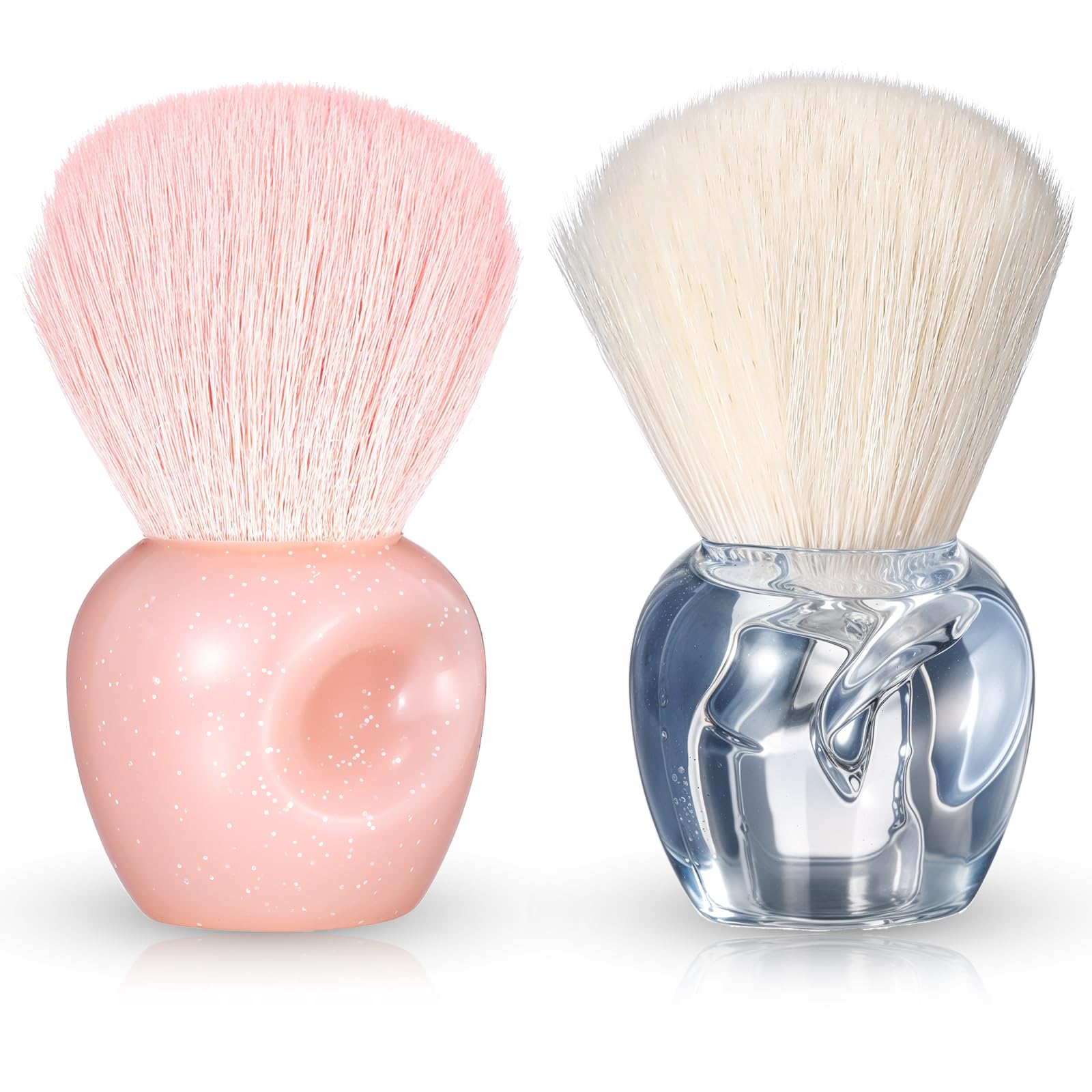 Qianyu 2 Pcs Nail Dust Brushes Nail Art Dust Powder Remover Brushes Nail Arts Dust Cleaner Brush Soft Kabuki Cleaner Manicure Brushes for Beauty Makeup or Acrylic UV Gel Nail Arts Personal Care