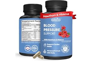 KAITAMIN Blood Pressure Support Supplement – Natural Hawthorn, Hibiscus, Garlic & Olive Leaf – Heart Health & Circulation Support – B12, B6 – Vegan, Non-GMO – 90 Caps (3-Month Supply)