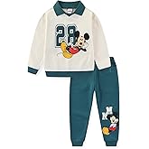 Disney Mickey Mouse Boys 2 Piece Sweatshirt and Pants Set for Toddler and Big Kids