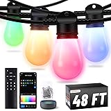 addlon 48FT Outdoor String Lights, Dimmable Outdoor