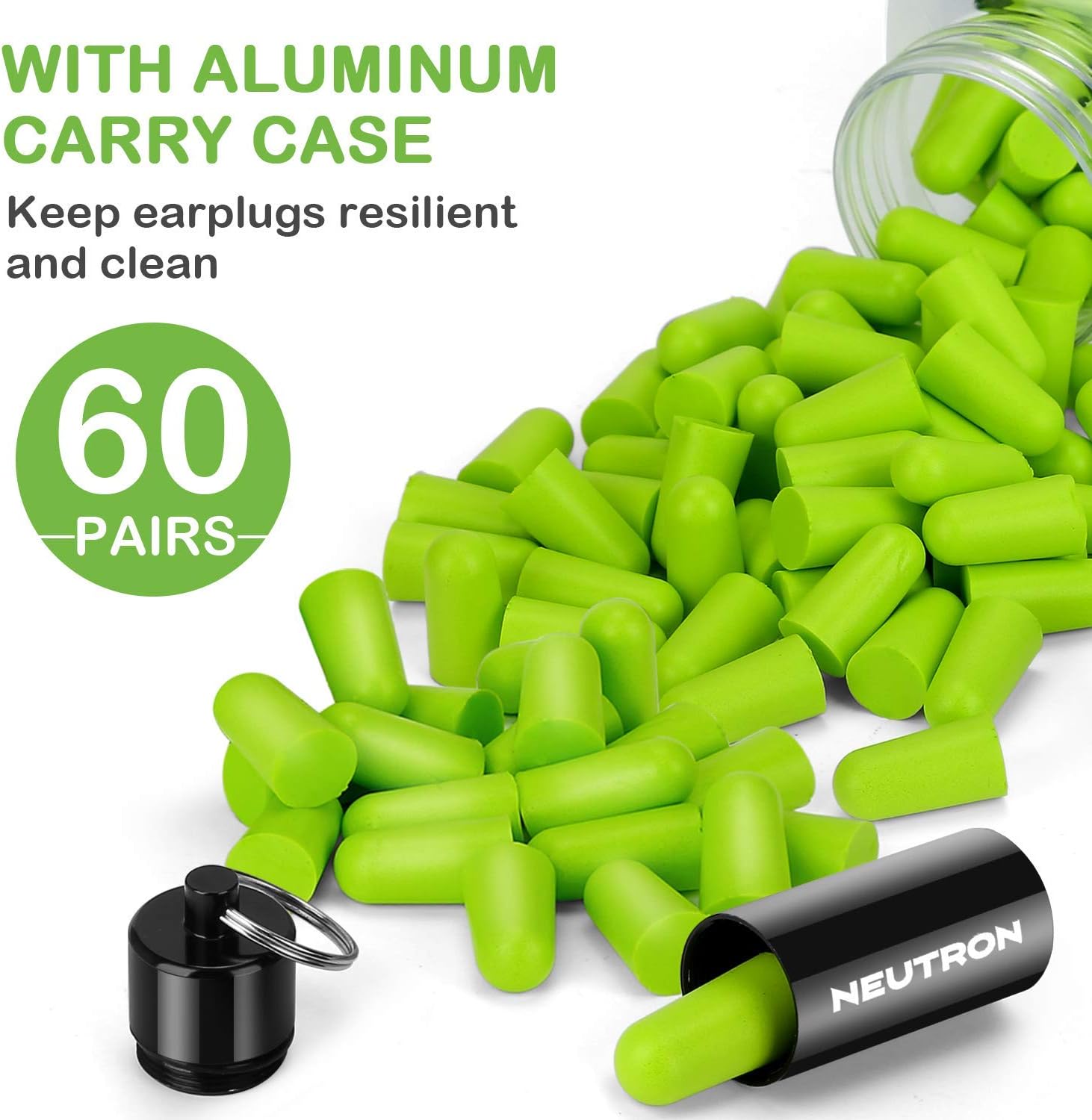 Neutron Soft Foam Ear Plugs with Travel Case, Noise Cancelling 38dB SNR, Earplugs for Sleeping Travel, Concerts, Studying - Image 4