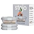 STOJO Collapsible Sandwich Box 3 Set- Translucent Cashmere, 24oz - Reusable Food Storage Container - To-Go Travel Silicone Bowl for Hot and Cold Food - for Meal Prep, Lunch, Camping and Hiking