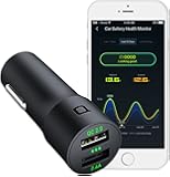 nonda App Enabled Quick Charge 2.0 Car Charger. Never Get Dead Battery with Car Battery Health Monitor App, Qualcomm Certified Quick Car Charger for Galaxy S8/S7/Edge,Note 5,iPhone 7,iPad,HTC and More