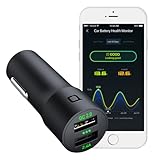 nonda App Enabled Quick Charge 2.0 Car Charger. Never Get Dead Battery with Car Battery Health Monitor App, Qualcomm Certified Quick Car Charger for Galaxy S8/S7/Edge,Note 5,iPhone 7,iPad,HTC and More