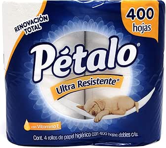 Petalo Petalo Papel Higienico Ultra Resistente 400 Hd 4 Pz, Pack of 1 ...