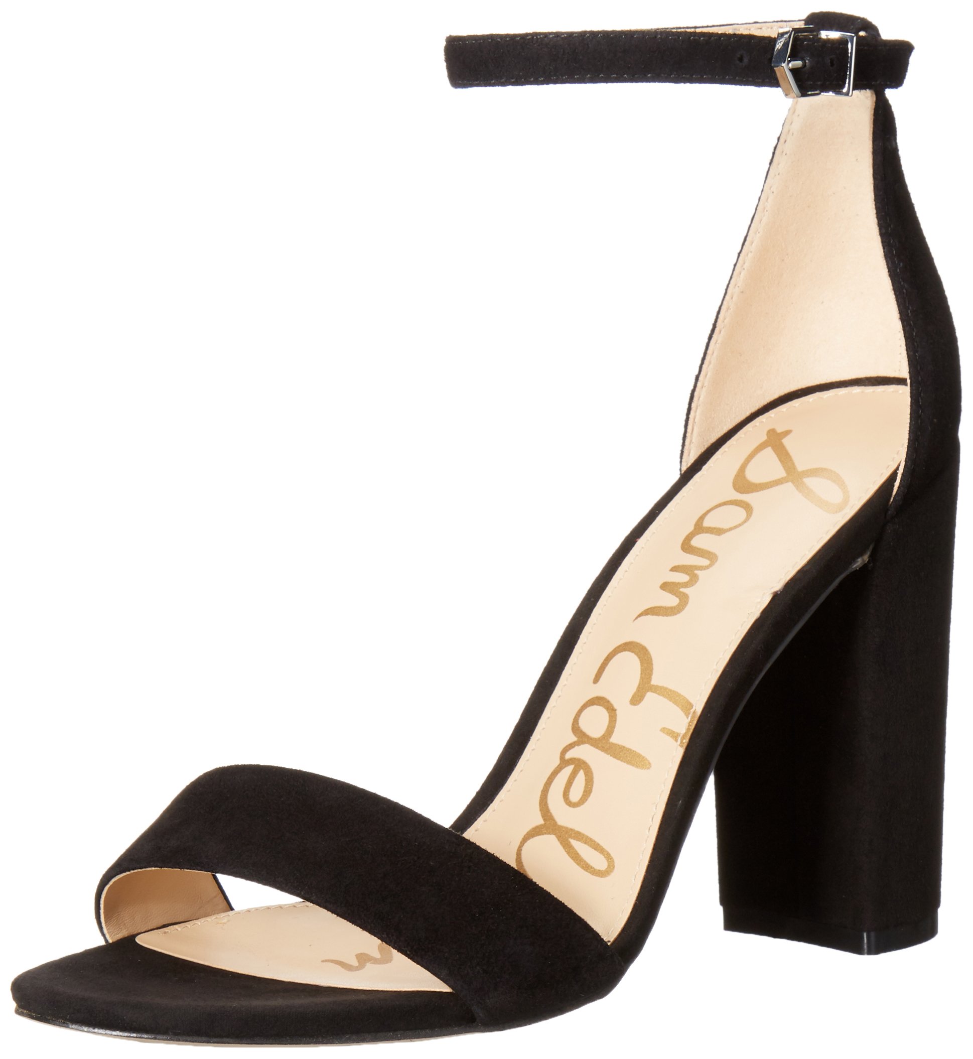 Sam Edelman Women's Yaro Dress Sandal, Black Suede, 8 M US | eBay