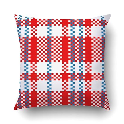 Emvency Pillow Covers Decorative Chinese Plastic Plaid Checker Bag
