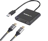 StarTech USB-A 3.0 to Dual HDMI Adapter Windows 4K 30Hz + 1080p 60Hz view 1
