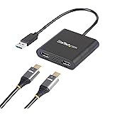 StarTech.com USB 3.0 to Dual HDMI Adapter, USB to 2x HDMI Monitor Converter for Windows (no Support for macOS/ChromeOS/Linux)