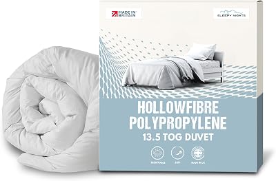 SleepyNights 13.5 Tog Double Duvet Quilt UK Made Anti Allergy Hollowfibre