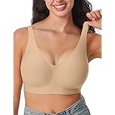 FallSweet Jelly Wireless Push Up Bras Seamless Plus Size Full Coverage Bralettes with Support