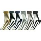 MAGIARTE Womens Mini Crew Socks Combed Cotton Casual Athletic Quarter Socks for women 6-Pack