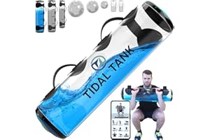 Tidal Tank Tube - The Original Aqua Bag - Water Weight Bag up to 79 lbs - Adjustable Workout Sand Bags Weights Alternative - Portable Sandbag Fitness Equipment Set, Home Exercise Gym - Including App