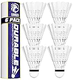 White Badminton Birdies Nylon Feather Bedminton