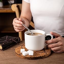 GBHOME 14 OZ Coffee Mugs Set of 6, Stackable
