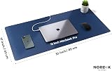Nordik By Design Nordik Leather Desk Mat Midnight Blue 89x43 cm view 6