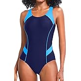 Tempt Me Women One Piece Swimsuits Athletic Racerback Swimwear Training Exercise Slimming Bathing Suit