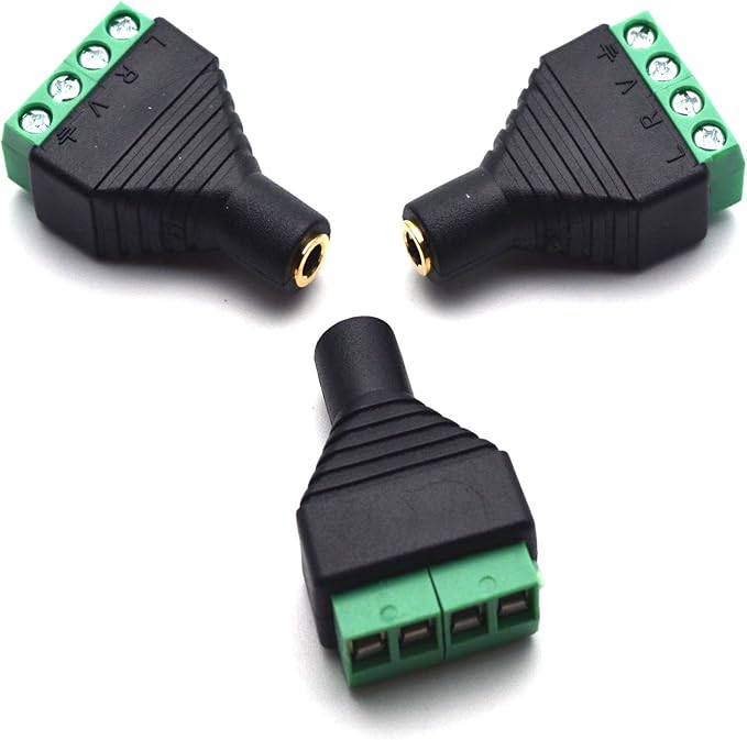 Antrader 3 Pack 3.5mm (1/8") Stereo TRRS Female Jack to 4