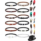 Breathffy 24 Pcs Hat Bands Decorative Feathers for Cowboy Panama Western Costume Headwear Women Men