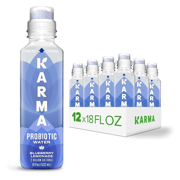 KARMA PROBIOTIC WATER – 12 PACK, BLUEBERRY LEMONADE...