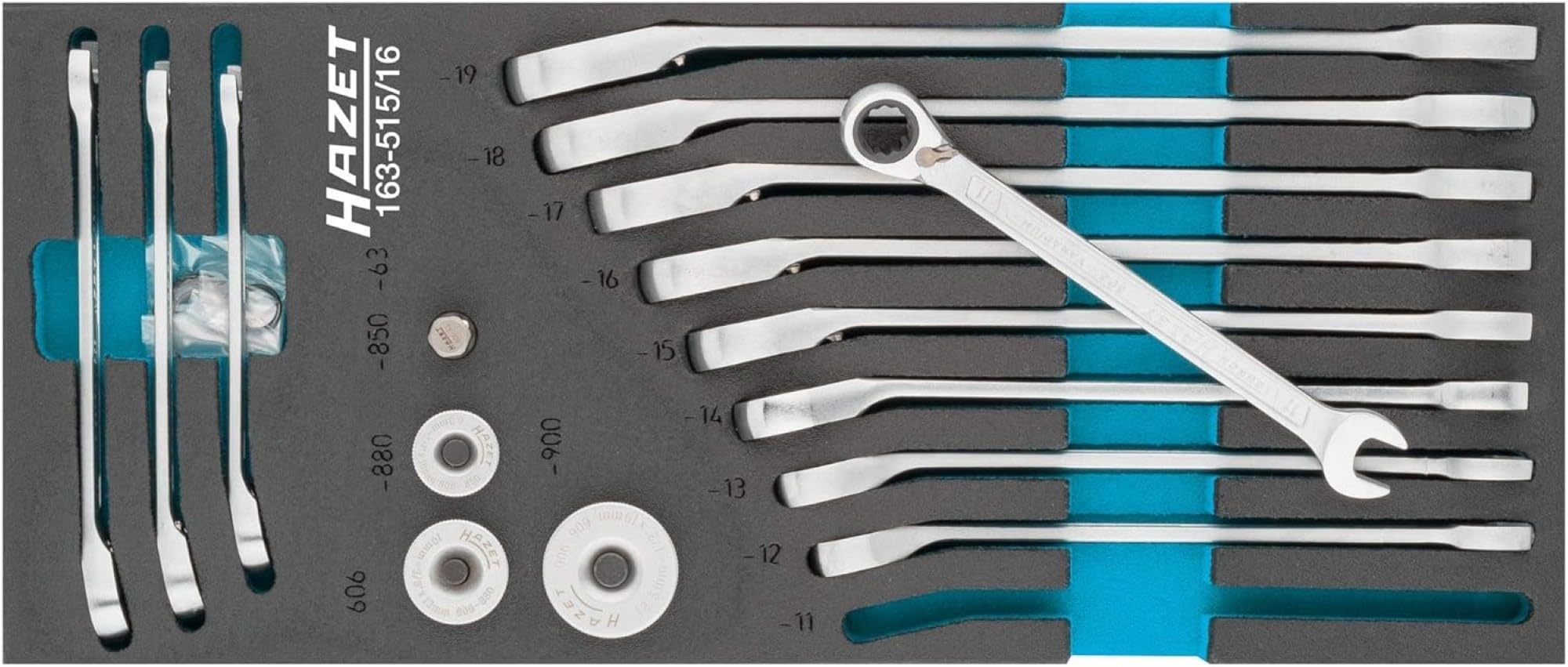 Hazet Combination Spanner Set (Outer Double Hexagonal Traction Profile) 163-515/16
