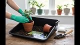 Tierra Garden GP48B Tidy Potting Tray Black Use as Mix Grow Tray view 5