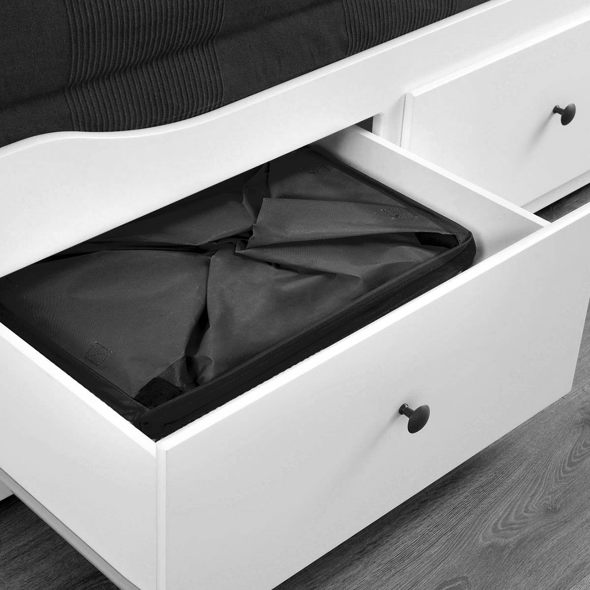 Chrislley Foldable Laundry Basket Large Standing Handy Rectangular Laundry Bin 600D Oxford Fabric Waterproof Laundry Hamper 73.6L (Black)