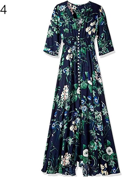 vestido longo estampa floral de verão